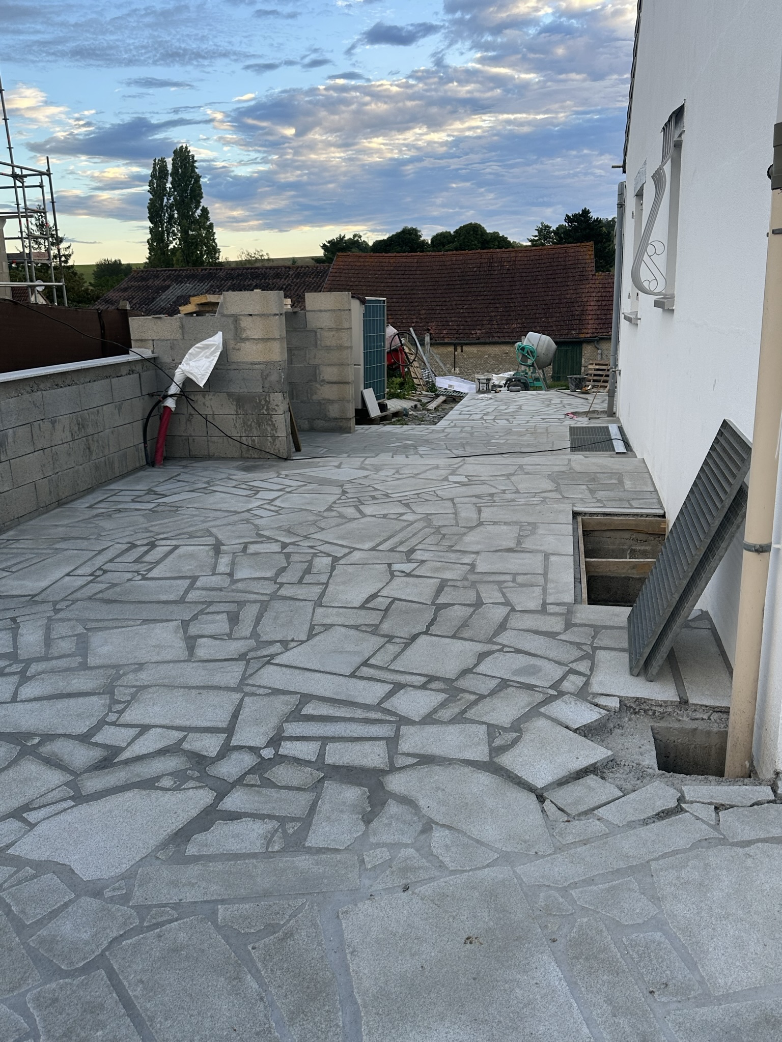 Terrasse carrelage extérieur
